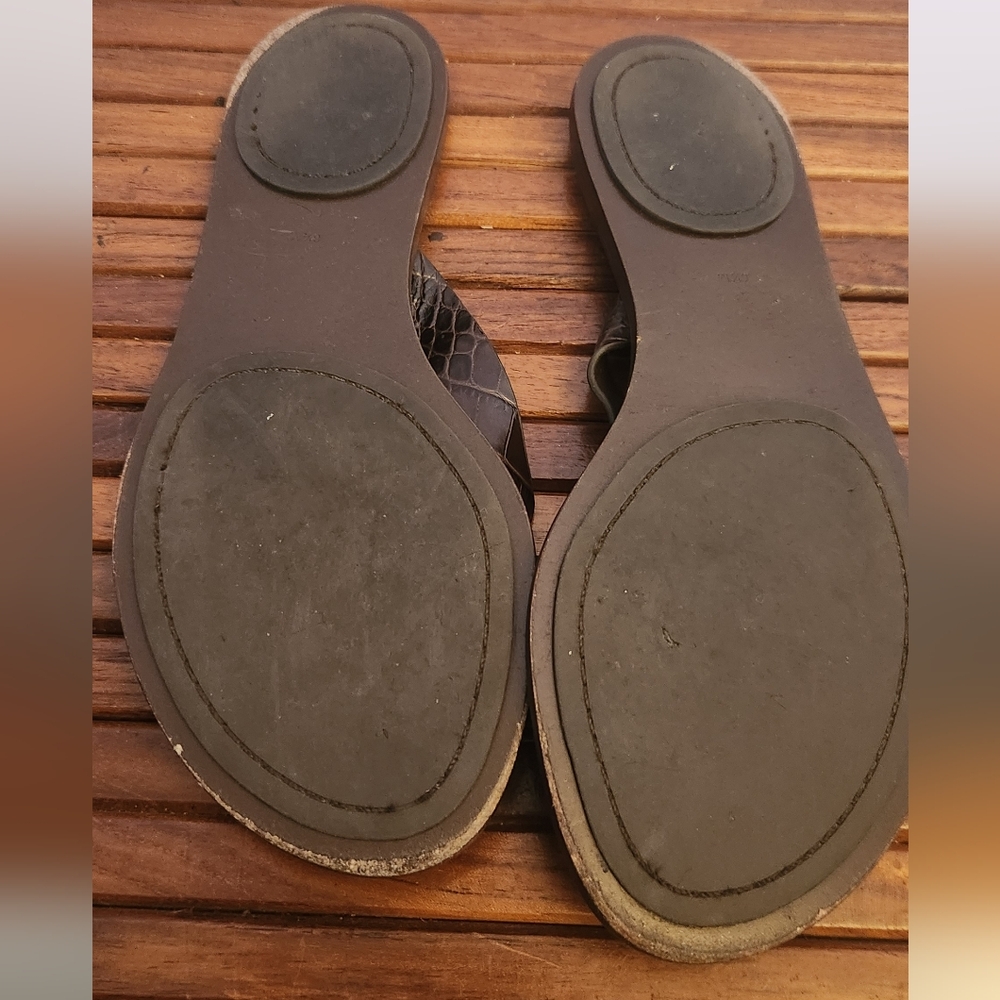 Tory Burch Brown Leather Sandals - Picture 3 of 7